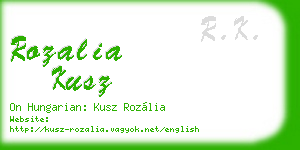 rozalia kusz business card
